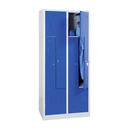 Vestiaire en L - Largeur 300 mm monobloc 2 colonnes nombreux accessoires disponibles Vestiaire en L - Largeur 300 mm monobloc 2 colonnes nombreux accessoires disponibles