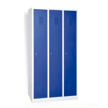 Vestiaire industrie propre - Largeur 250 mm 3 colonnes avec tablette et tringle porte-cintres Vestiaire industrie propre - Largeur 250 mm 3 colonnes avec tablette et tringle porte-cintres