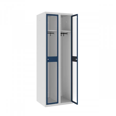 Vestiaire Industrie Propre porte plexiglass avec aération en partie haute et basse Vestiaire Industrie Propre porte plexiglass avec aération en partie haute et basse