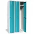 Vestiaire industrie propre à porte bombée 1 avec tablette, barre porte cintre par colonne Vestiaire industrie propre à porte bombée 1 avec tablette, barre porte cintre par colonne