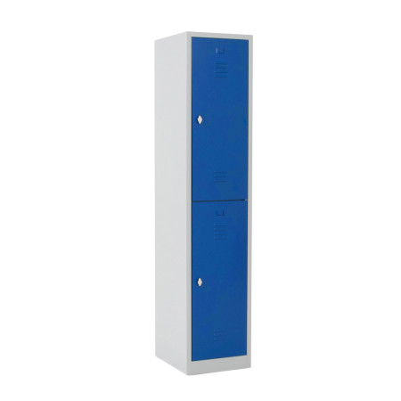 Vestiaire multicases 2 cases superposées salissant - Larg. 400 mm Vestiaire multicases 2 cases superposées salissant - Larg. 400 mm