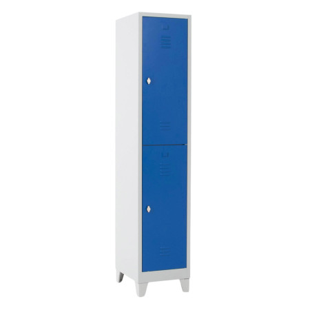 Vestiaire multicases 2 cases superposées salissant - Larg. 400 mm Vestiaire multicases 2 cases superposées salissant - Larg. 400 mm