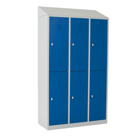 Vestiaire multicases 2 cases superposées salissant - Larg. 400 mm Vestiaire multicases 2 cases superposées salissant - Larg. 400 mm