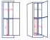 Vestiaire multicases 2 cases superposées salissant - Larg. 400 mm Vestiaire multicases 2 cases superposées salissant - Larg. 400 mm
