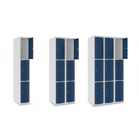 Vestiaire 3 cases superposées à portes bombées - Larg. 400 mm. De nombreux coloris et accessoires disponibles. Ces modèles sont également disponible avec 1 prise 220 V et 2 ports USB par casier. Vestiaire 3 cases superposées à portes bombées - Larg. 400 mm. De nombreux coloris et accessoires disponibles. Ces modèles sont également disponible avec 1 prise 220 V et 2 ports USB par casier.