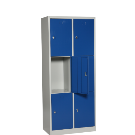 Vestiaire multicases 6 cases superposées Vestiaire multicases 6 cases superposées
