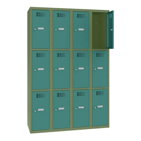 Malow Sus 343. Ouverture de la porte à 110°.Perforation d'aération en partie haute pour la circulation de l'air.La fermeture moraillon porte cadenas ou serrure (2 clefs fournies) est comprise pour l'achat du vestiaire (de 1 à 4 colonnes). Malow Sus 343. Ouverture de la porte à 110°.Perforation d'aération en partie haute pour la circulation de l'air.La fermeture moraillon porte cadenas ou serrure (2 clefs fournies) est comprise pour l'achat du vestiaire (de 1 à 4 colonnes).