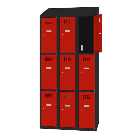 Malow Msus 333 elec. Perforation d'aération en partie haute pour la circulation de l'air.
La fermeture moraillon porte cadenas ou serrure (2 clefs fournies) est comprise pour l'achat du vestiaire (de 1 à 4 colonnes). Malow Msus 333 elec. Perforation d'aération en partie haute pour la circulation de l'air.
La fermeture moraillon porte cadenas ou serrure (2 clefs fournies) est comprise pour l'achat du vestiaire (de 1 à 4 colonnes).