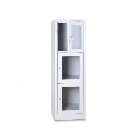 Vestiaire multicases 3 cases superposées plexi - Larg. 400 mm. idéal pour les aéroports / plan vigipirate. Monobloc de 1 à 3 colonnes. Tôle acier phosphatée d’épaisseur 8/10e pour le corps et 10/10e pour les cadres des portes. Vestiaire multicases 3 cases superposées plexi - Larg. 400 mm. idéal pour les aéroports / plan vigipirate. Monobloc de 1 à 3 colonnes. Tôle acier phosphatée d’épaisseur 8/10e pour le corps et 10/10e pour les cadres des portes.