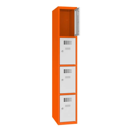 Malow Sus 314. Vestiaire monobloc à 4 cases superposées. Disponible en 1 à 4 colonnes, largeur 300mm.
Peinture en poudre électrostatique époxy cuite au four Malow Sus 314. Vestiaire monobloc à 4 cases superposées. Disponible en 1 à 4 colonnes, largeur 300mm.
Peinture en poudre électrostatique époxy cuite au four