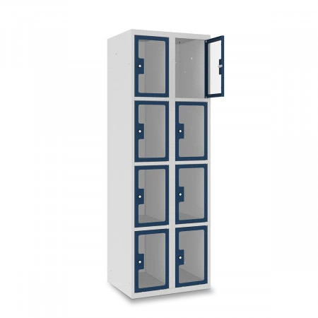 Vestiaire multicases 4 cases superposées plexi - Larg. 300 mm