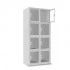 Vestiaire multicases 4 cases superposées plexi - Larg. 400 mm. Monobloc soudé en usine de 1 à 3 colonnes et de 4 à 12 casiers. Aération parties hautes et basses. Vestiaire multicases 4 cases superposées plexi - Larg. 400 mm. Monobloc soudé en usine de 1 à 3 colonnes et de 4 à 12 casiers. Aération parties hautes et basses.