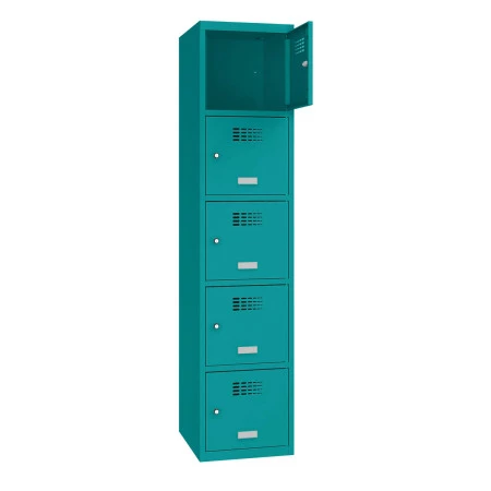 Malow Sus 415. Vestiaire monobloc à 5 cases superposées.Disponible en 1 à 3 colonnes, largeur 400mm.Peinture en poudre électrostatique époxy cuite au four. Malow Sus 415. Vestiaire monobloc à 5 cases superposées.Disponible en 1 à 3 colonnes, largeur 400mm.Peinture en poudre électrostatique époxy cuite au four.