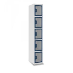 Vestiaire multicases 5 cases superposées plexi - Larg. 300 mm
