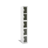 Vestiaire multicases 5 cases superposées plexi - Larg. 400 mm. Les portes transparentes plexiglass sont idéales pour offrir une visualisation immédiate du contenu pour des raisons de sécurité. Tôle acier phosphatée d’épaisseur 8/10e pour le corps et 10/10 Vestiaire multicases 5 cases superposées plexi - Larg. 400 mm. Les portes transparentes plexiglass sont idéales pour offrir une visualisation immédiate du contenu pour des raisons de sécurité. Tôle acier phosphatée d’épaisseur 8/10e pour le corps et 10/10