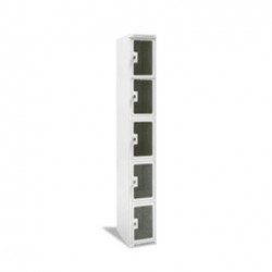 Vestiaire multicases 5 cases superposées plexi - Larg. 400 mm
