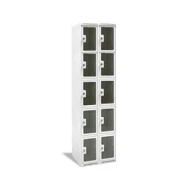Vestiaire multicases 5 cases superposées plexi - Larg. 400 mm. Monobloc de 1 à 3 colonnes et de 5,10 ou 15 casiers. Epaisseur du plexi 4mm. Finition peinture poudre époxy cuite au four à 180°C. Vestiaire multicases 5 cases superposées plexi - Larg. 400 mm. Monobloc de 1 à 3 colonnes et de 5,10 ou 15 casiers. Epaisseur du plexi 4mm. Finition peinture poudre époxy cuite au four à 180°C.