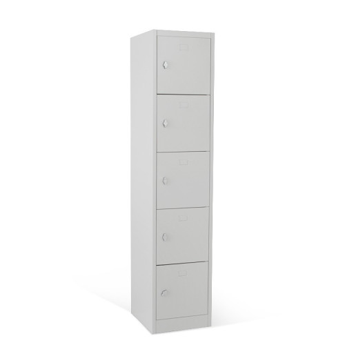 Vestiaire multicases 5 cases superposées standard - Larg. 300 mm