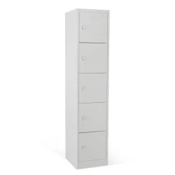 Vestiaire multicases 5 cases superposées standard - Larg. 400 mm