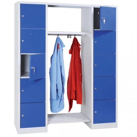 Vestiaire multicases avec penderie 2 colonnes Vestiaire multicases avec penderie 2 colonnes