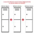 Lot de 3 Vestiaires multicases 2 cases superposées à monter Lot de 3 Vestiaires multicases 2 cases superposées à monter