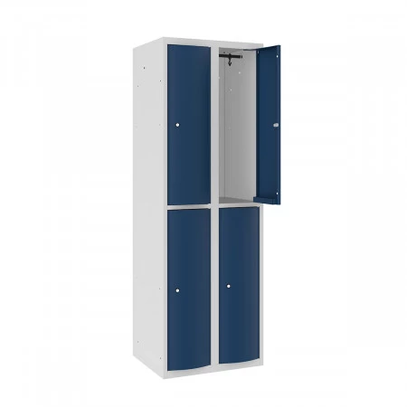 Vestiaire 2 cases superposées à portes bombées - Larg. 300 mm. Ces vestiaires s'harmonisent facilement à un ensemble contemporain, open-space, loft... Apportent aux portes une rigidité qui améliore la résistance à l'effraction du simple au triple. Vestiaire 2 cases superposées à portes bombées - Larg. 300 mm. Ces vestiaires s'harmonisent facilement à un ensemble contemporain, open-space, loft... Apportent aux portes une rigidité qui améliore la résistance à l'effraction du simple au triple.