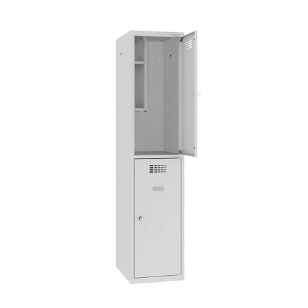 Vestiaire multicases 2 cases avec rangement - L. 400 mm