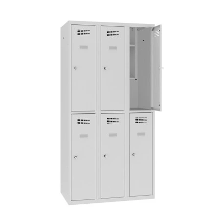 Vestiaire multicases 2 cases - L. 300 mm avec rangement. De nombreux coloris et accessoires disponibles. Vestiaire multicases 2 cases - L. 300 mm avec rangement. De nombreux coloris et accessoires disponibles.