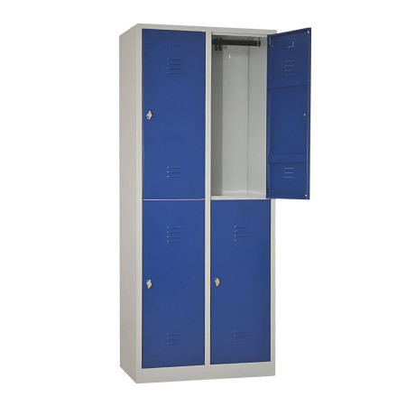 Vestiaire multicases 2 cases superposées - Larg. 400 mm standard