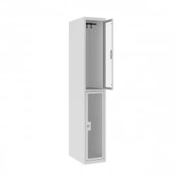 Vestiaire multicases 2 cases superposées plexi - Larg. 300 mm