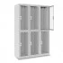 Vestiaire multicases 2 cases superposées plexi - Larg. 400 mm. ouïes d'aération en partie haute et basse du vestiaire. De 1 à 3 colonnes Equipé de tringle porte cintres avec 2 patères dans chaque casier. Vestiaire multicases 2 cases superposées plexi - Larg. 400 mm. ouïes d'aération en partie haute et basse du vestiaire. De 1 à 3 colonnes Equipé de tringle porte cintres avec 2 patères dans chaque casier.