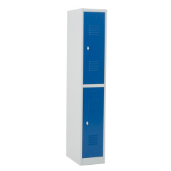 Vestiaire multicases 2 cases superposées standard - Larg. 300 mm