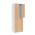 Vestiaire 2 cases superposées avec portes en bois en MDF 2 colonnes monobloc portes montée sur charnières piano sur toute la hauteur Vestiaire 2 cases superposées avec portes en bois en MDF 2 colonnes monobloc portes montée sur charnières piano sur toute la hauteur