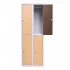 Vestiaire 2 cases superposées avec portes en bois L400 monobloc 2 colonnes 4 casiers disponible en plusieurs finitions Vestiaire 2 cases superposées avec portes en bois L400 monobloc 2 colonnes 4 casiers disponible en plusieurs finitions