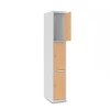 Vestiaire 3 cases superposées portes en bois - Larg. 300 mm