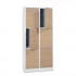 Vestiaire 3 cases superposées portes en bois MDF - Largeur.400 mm finition haut gamme 2 colonnes 6 casiers Vestiaire 3 cases superposées portes en bois MDF - Largeur.400 mm finition haut gamme 2 colonnes 6 casiers