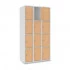 Vestiaire 4 cases superposées portes en bois MDF avec charnières piano.- Larg. 300 mm 3 colonnes 12 cases Vestiaire 4 cases superposées portes en bois MDF avec charnières piano.- Larg. 300 mm 3 colonnes 12 cases