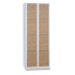 Vestiaire 4 cases superposées portes en bois MDF montée avec charnières piano. - Larg. 400 mm aération sur les montants haut et bas du vestiaire 2 colonnes 8 casiers Vestiaire 4 cases superposées portes en bois MDF montée avec charnières piano. - Larg. 400 mm aération sur les montants haut et bas du vestiaire 2 colonnes 8 casiers