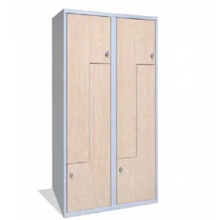 Vestiaire en L portes en bois en MDF Largeur 300 mm de 1 à 3 colonnes finition haute gamme Vestiaire en L portes en bois en MDF Largeur 300 mm de 1 à 3 colonnes finition haute gamme