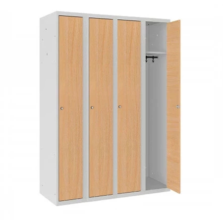 Vestiaire porte en bois L 300 mm 4 colonnes nombreux coloris et accessoires Vestiaire porte en bois L 300 mm 4 colonnes nombreux coloris et accessoires
