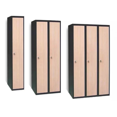 Vestiaire porte en bois en MDF de 1 à 3 colonnes, nombreuses fermetures et coloris possible Vestiaire porte en bois en MDF de 1 à 3 colonnes, nombreuses fermetures et coloris possible