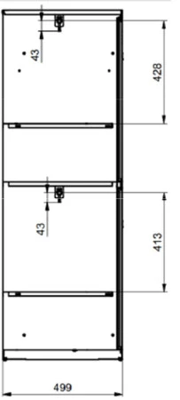 Vestiaires 2 cases superposées pour primaire Vestiaires 2 cases superposées pour primaire